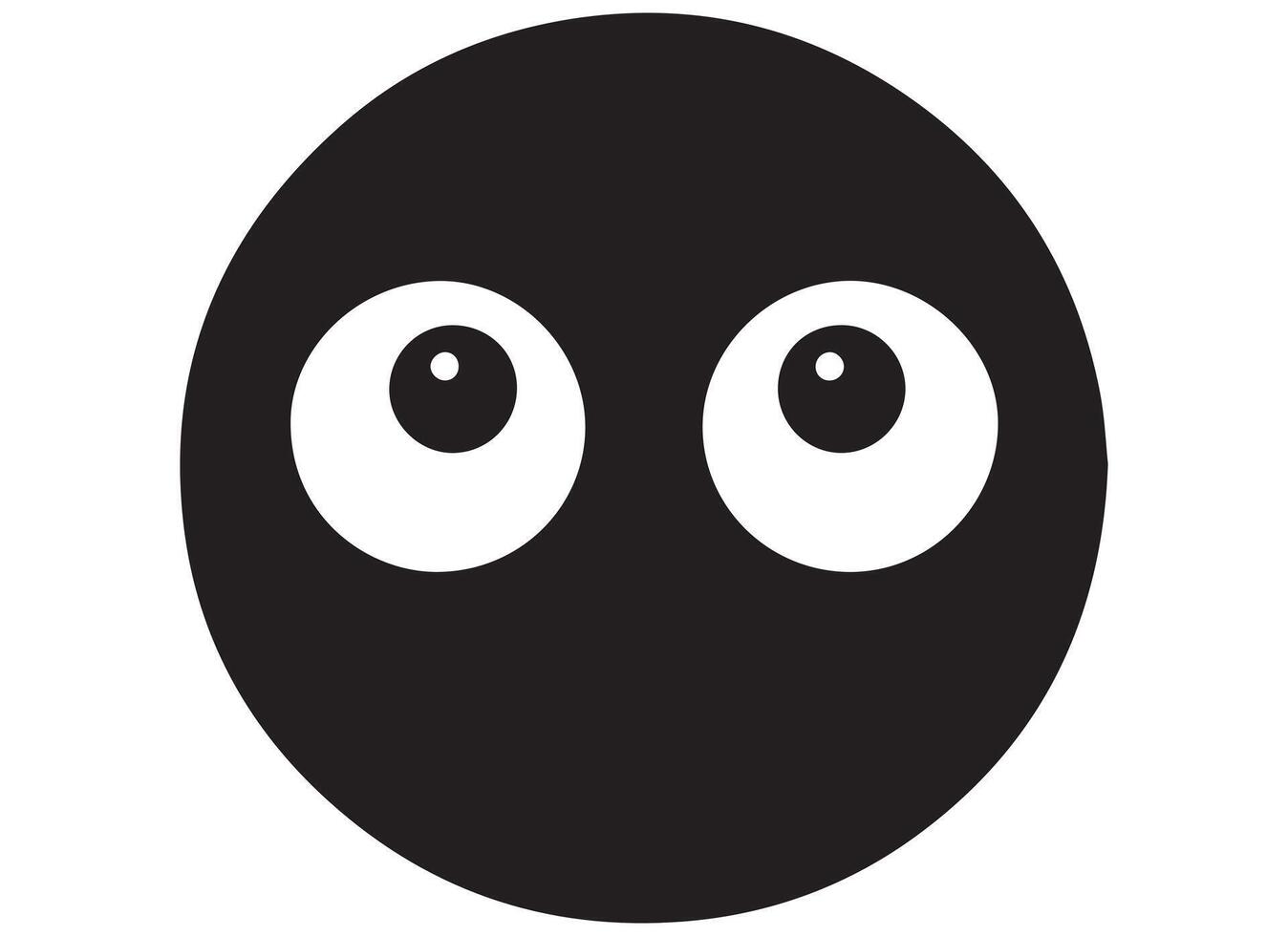 noir silhouette marrant visage geste emoji gratuit vecteur