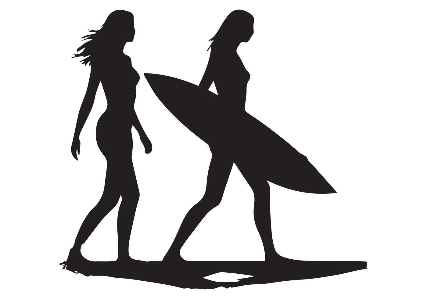 planche de surf silhouettes pro conception vecteur