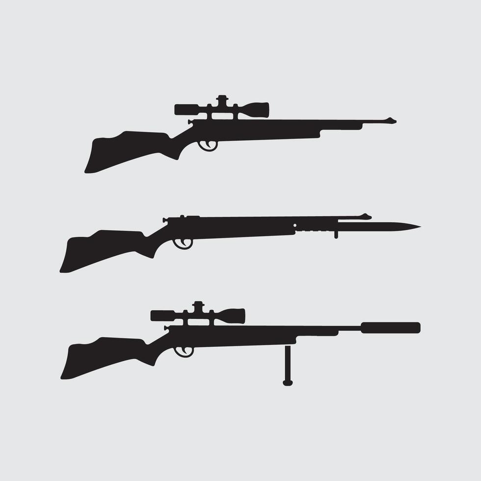 pistolet logo icône et tactique conception pistolets illustration vecteur