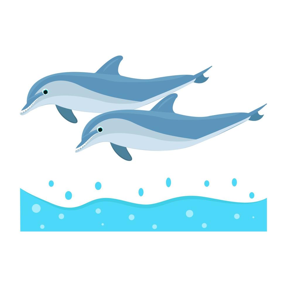 concepts de dauphins à la mode vecteur