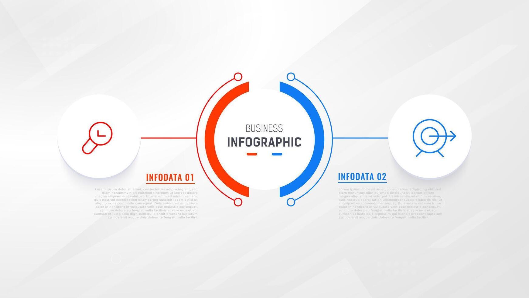 deux étape infographie étiquette conception modèle vecteur