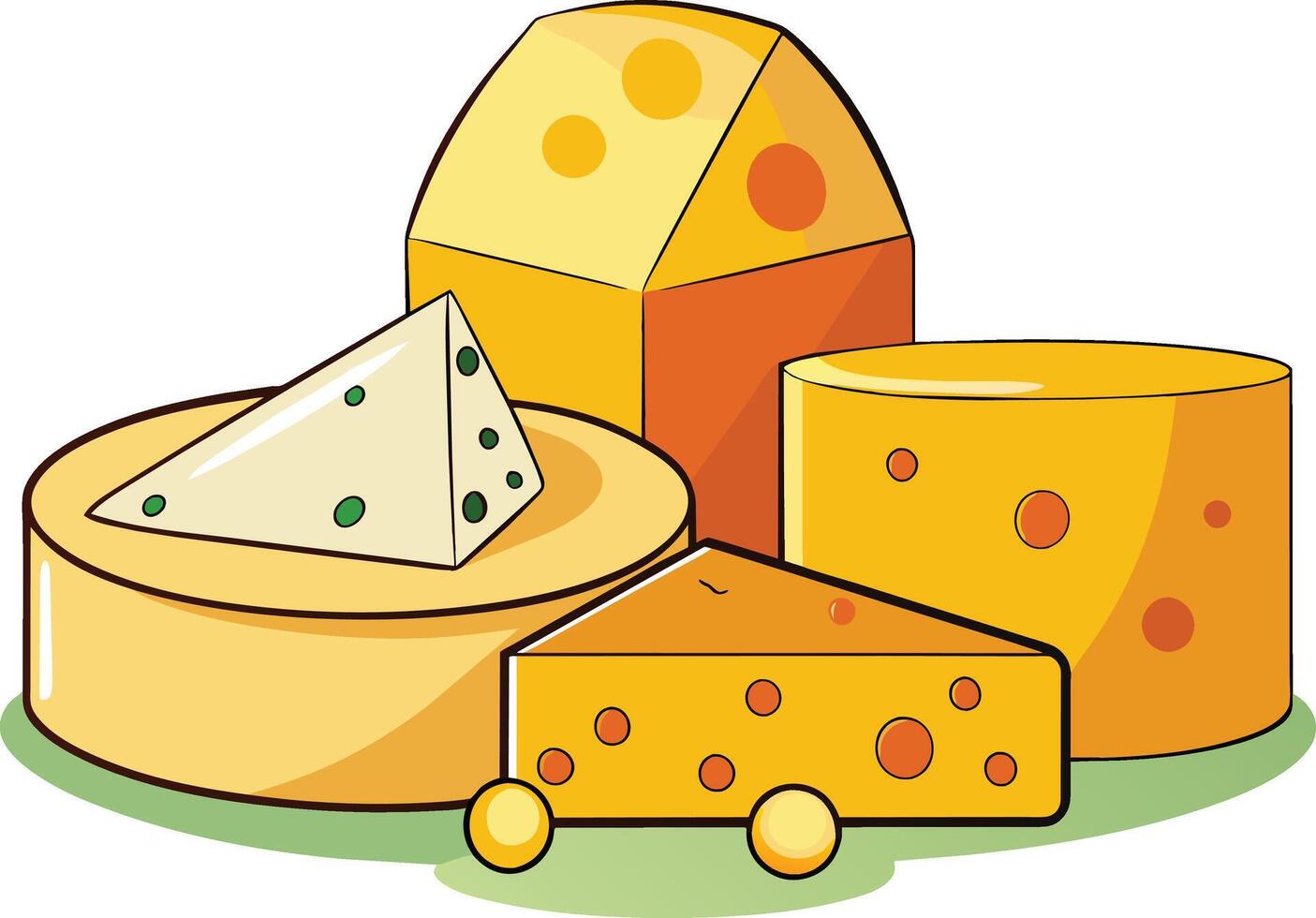 fromage et tranche sur blanc Contexte vecteur