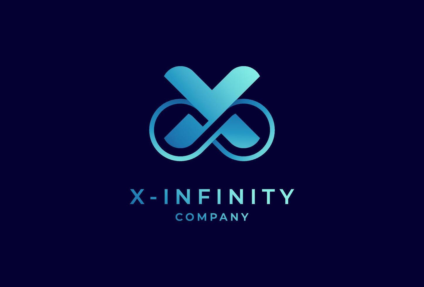 infini logo, lettre X avec infini combinaison, adapté pour technologie, marque et entreprise logo conception, illustration vecteur