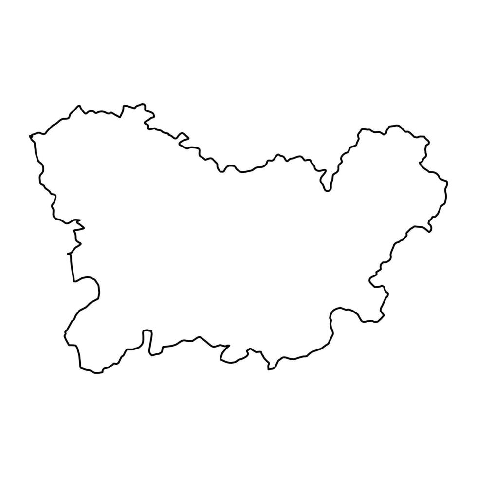 carte de le Province de ourense, administratif division de Espagne. illustration. vecteur