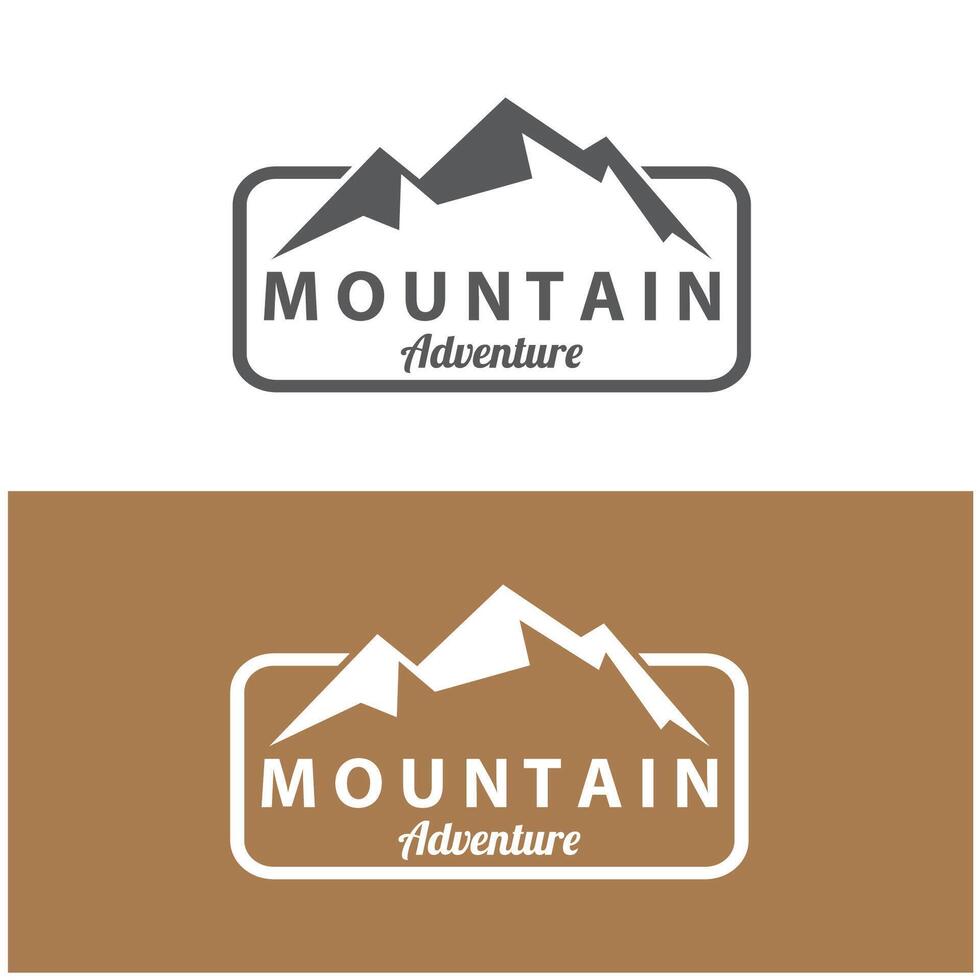 Montagne logo conception. aventure. Extérieur randonnée aventure icône ensemble. conception vecteur