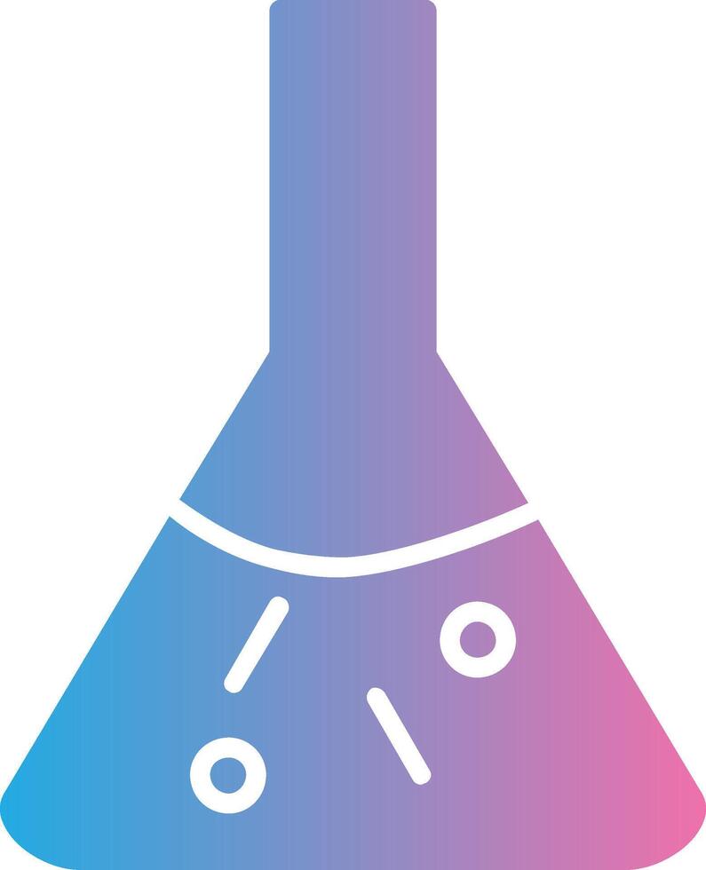 chimie glyphe pente icône conception vecteur