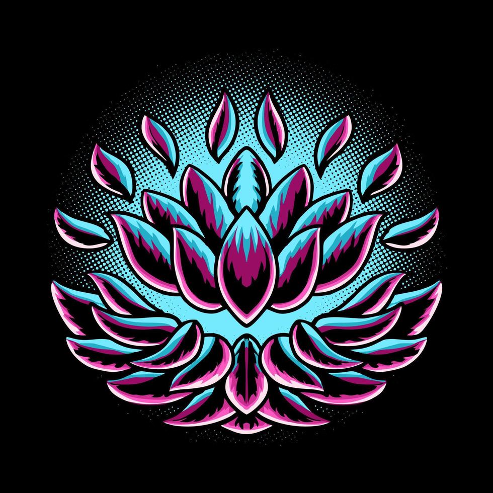 conception de tshirt premium fleur de lotus vector illustration