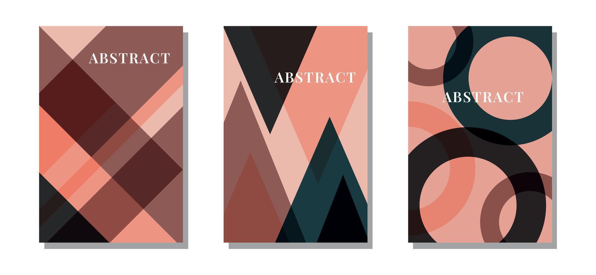 couvertures de abstrait dynamique symboles avec audacieux géométrique formes, pour la toile arrière-plan, affiche conception, couverture. vecteur