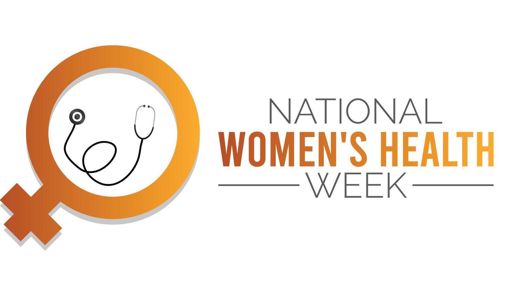 nationale aux femmes santé la semaine observé chaque année dans peut. modèle pour arrière-plan, bannière, carte, affiche avec texte une inscription. vecteur