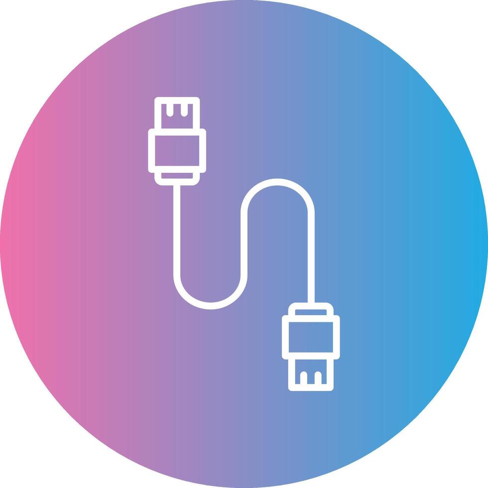 base de données câble ligne pente cercle icône vecteur