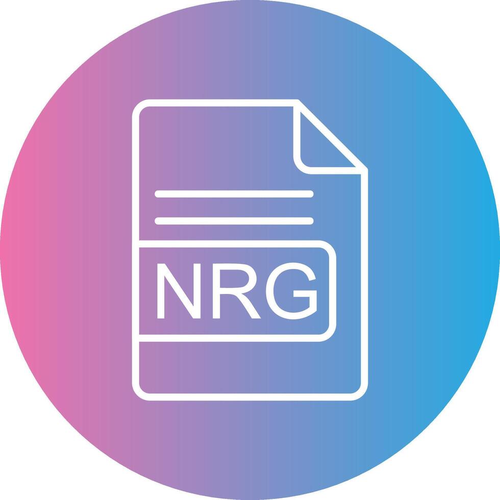 nrg fichier format ligne pente cercle icône vecteur