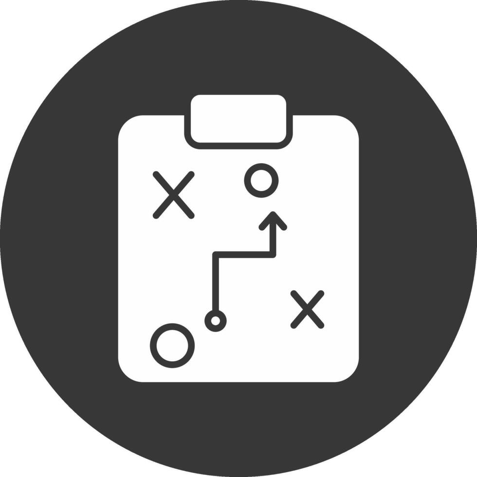 icône inversée de glyphe de planification vecteur