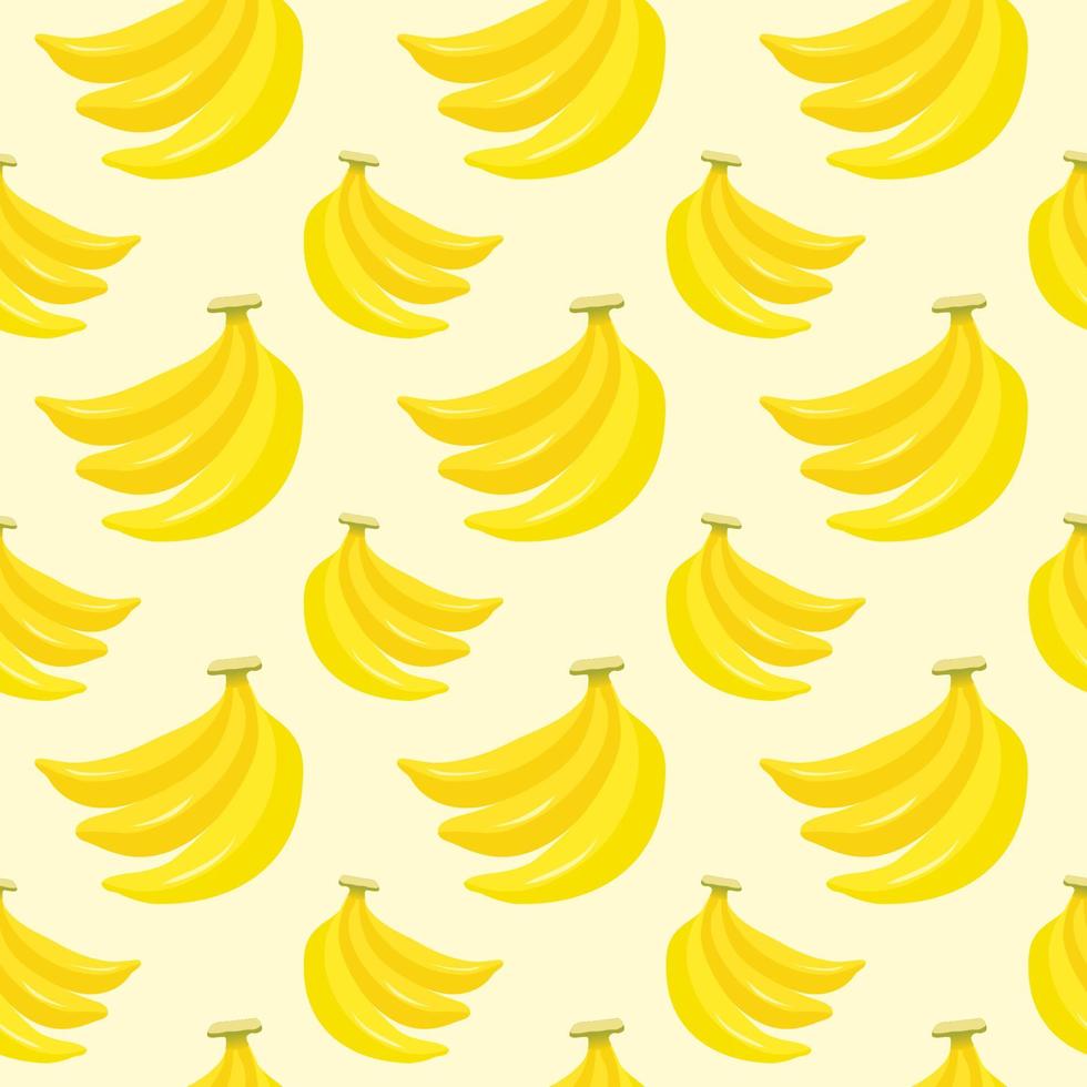 banane jaune fruits sans soudure de fond illustration vectorielle en style cartoon. vecteur