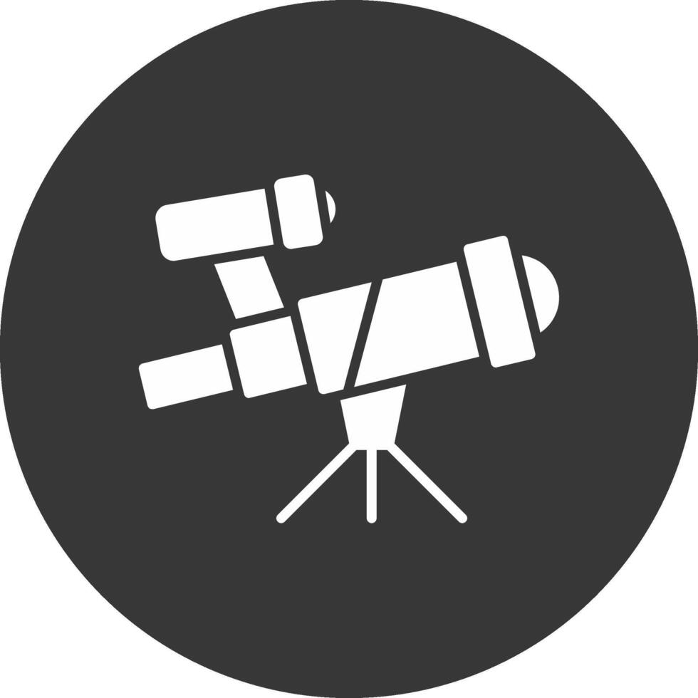 icône inversée de glyphe de télescope vecteur