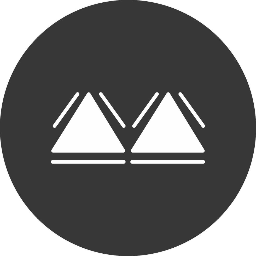 Triangles glyphe inversé icône vecteur