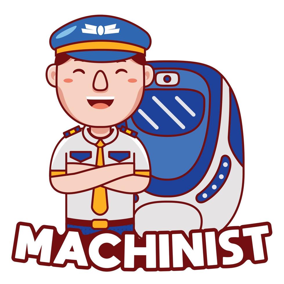 logo de la profession de machiniste vecteur