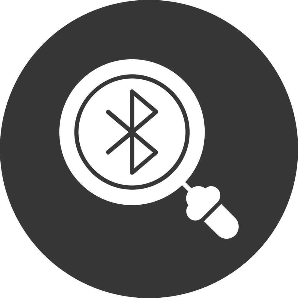 Bluetooth glyphe inversé icône vecteur