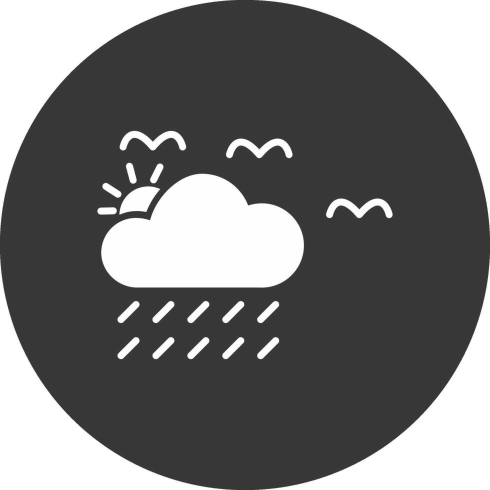 icône inversée de glyphe météo vecteur