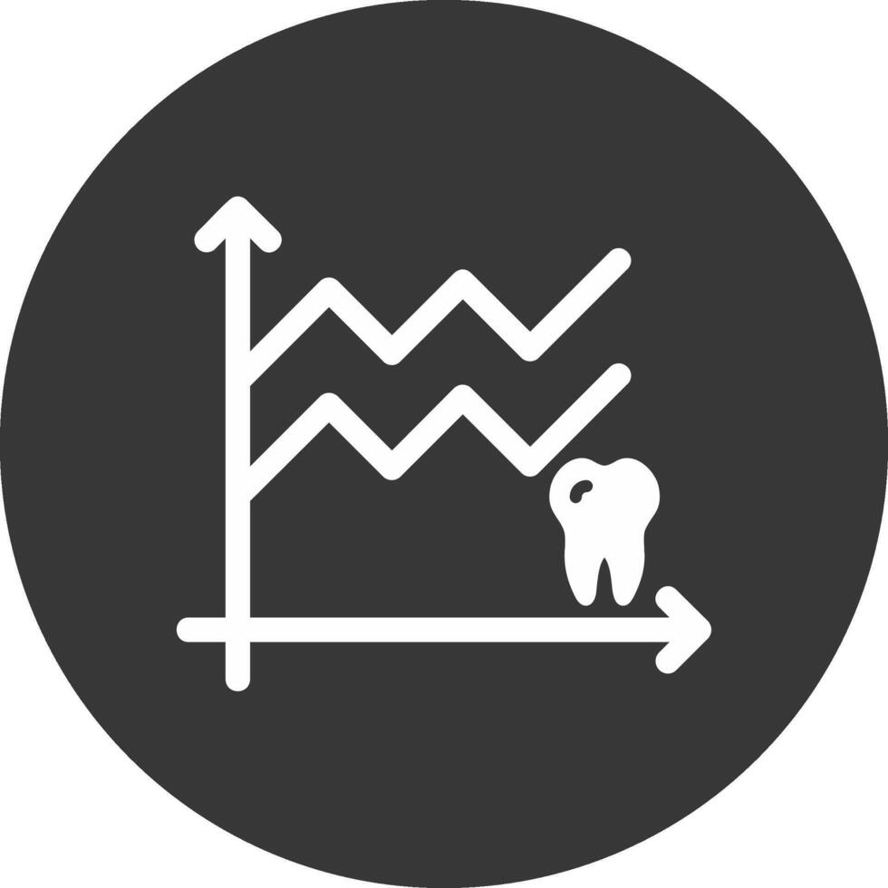 Statistiques glyphe inversé icône vecteur