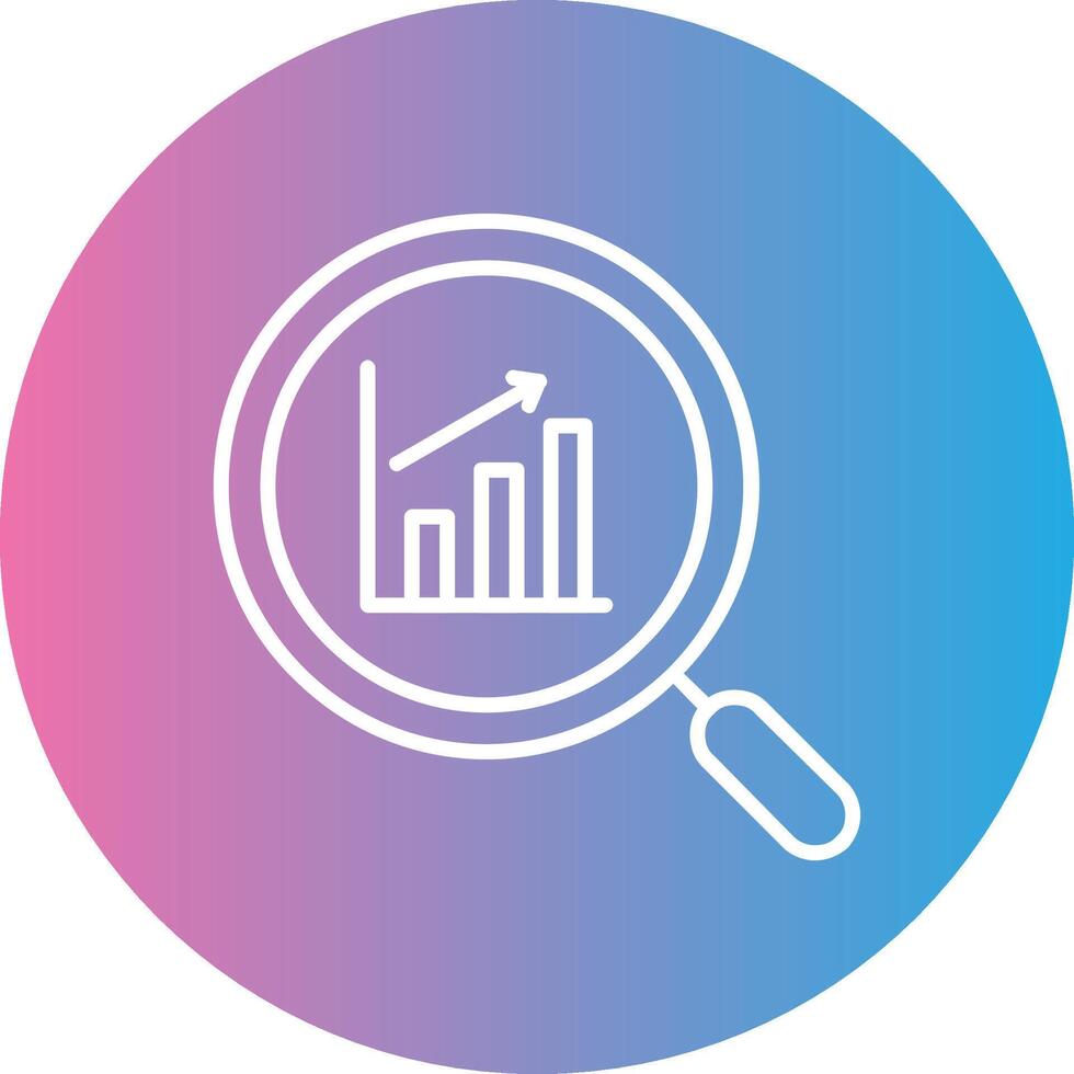 graphique ligne pente cercle icône vecteur