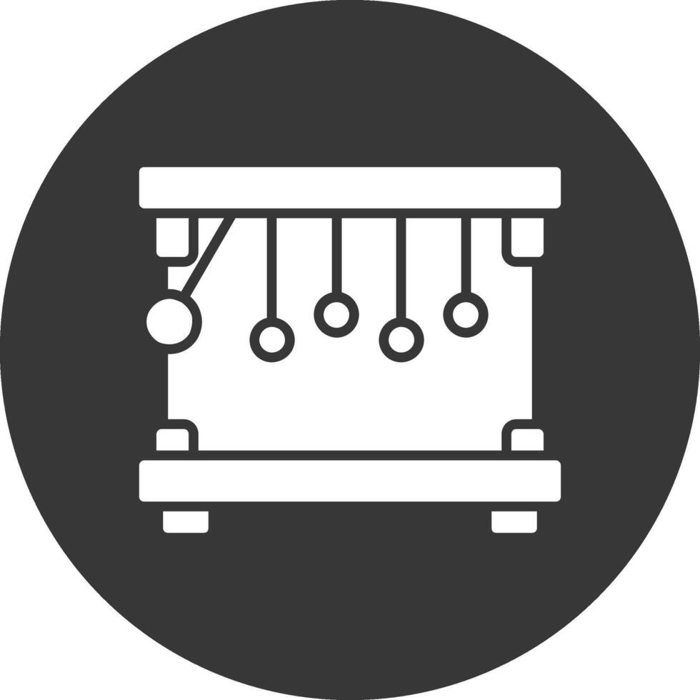 icône inversée de glyphe de pendule vecteur