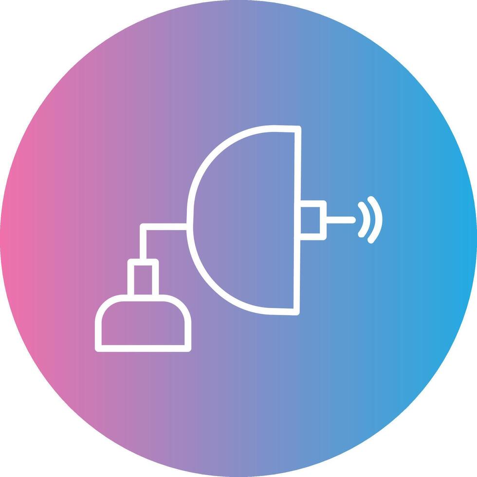 antenne ligne pente cercle icône vecteur