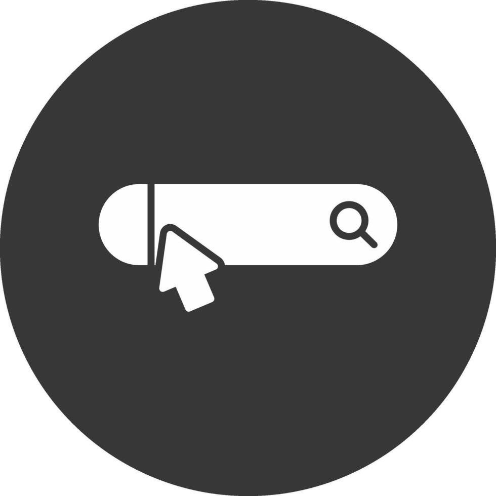 icône inversée de glyphe de recherche vecteur