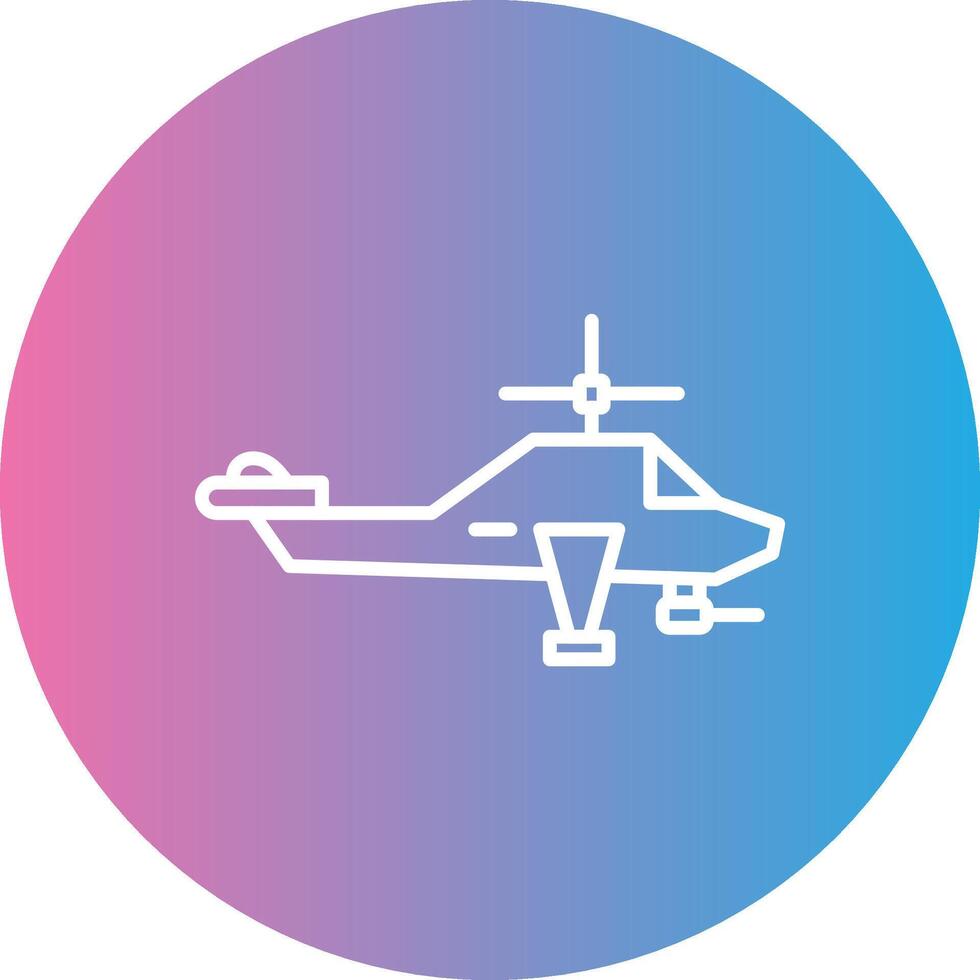 hélicoptère ligne pente cercle icône vecteur