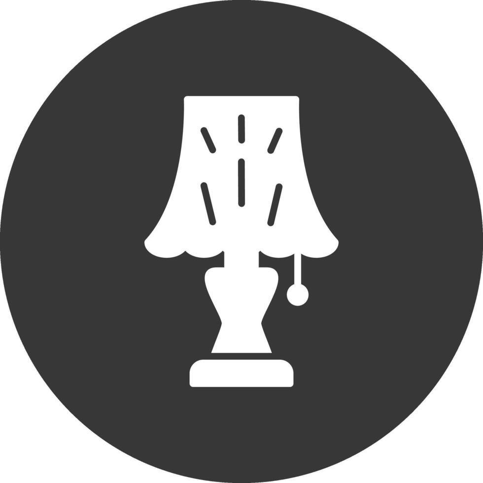 icône inversée de glyphe de lampe vecteur