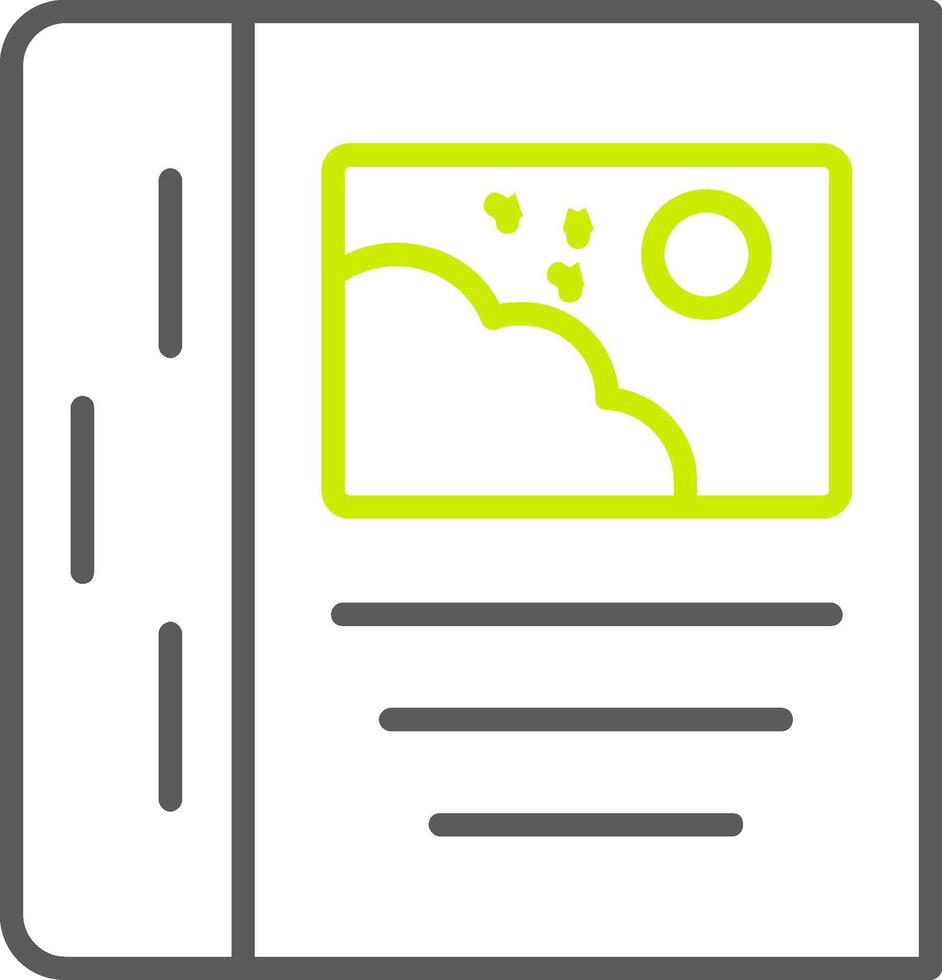 icône de deux couleurs de ligne de livre vecteur
