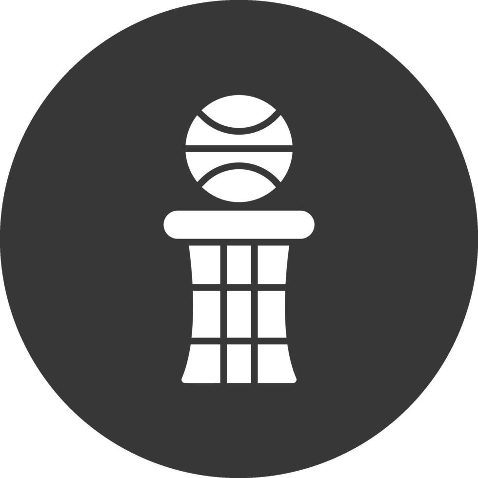 icône inversée de glyphe de basket-ball vecteur