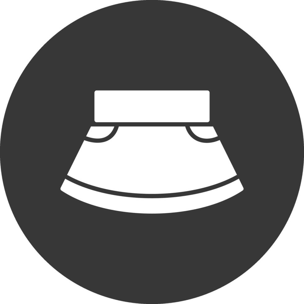 icône inversée de glyphe de jupe vecteur