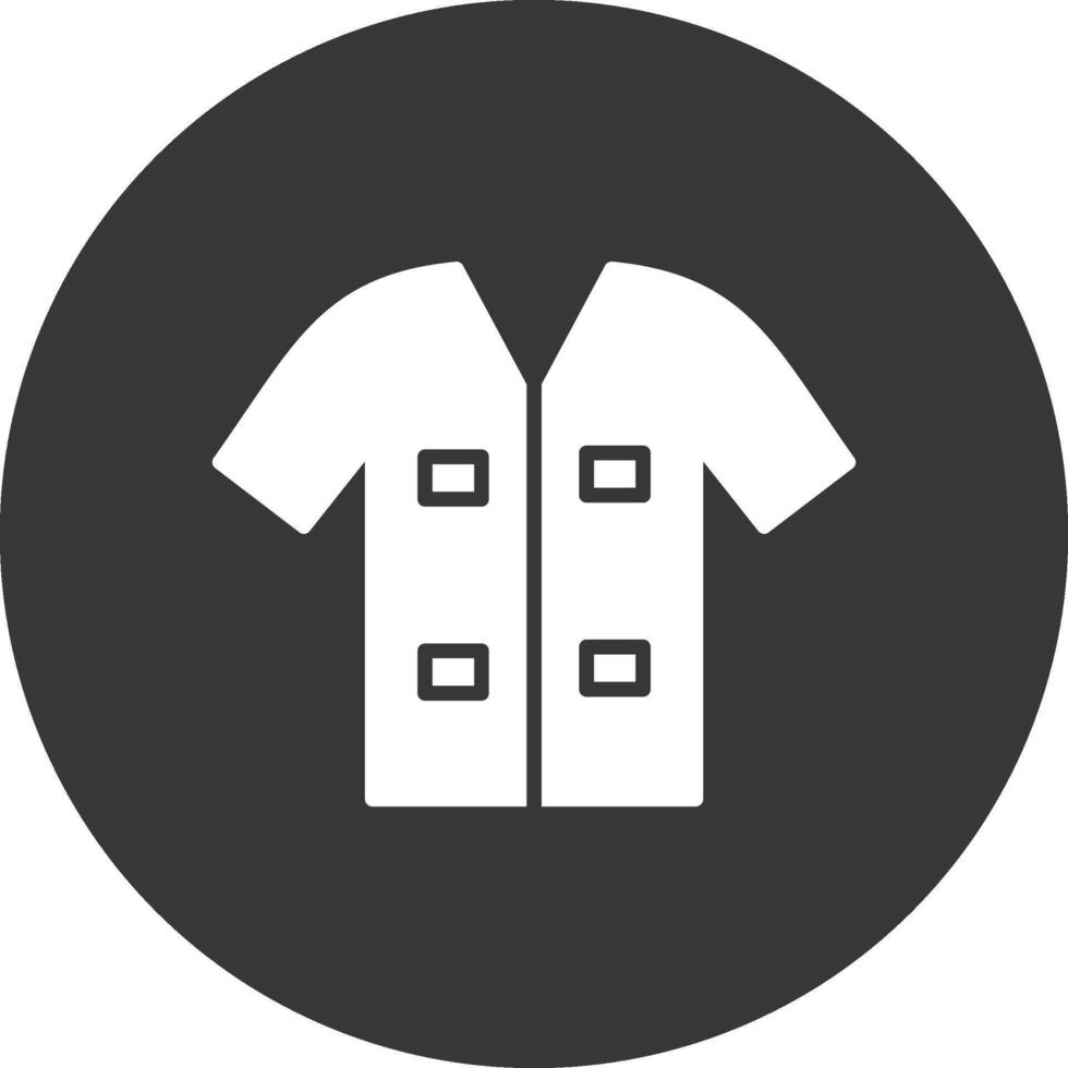 icône inversée de glyphe de chemise vecteur