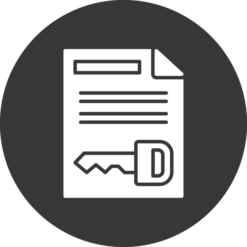 icône inversée de glyphe de document vecteur