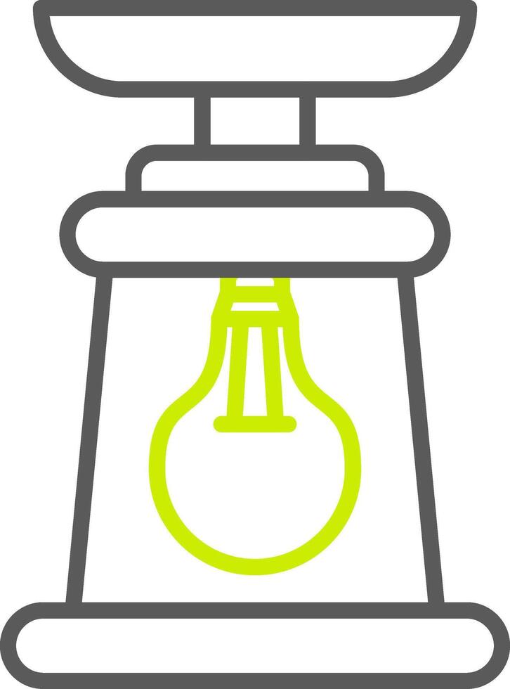 icône de deux couleurs de ligne de lanterne vecteur