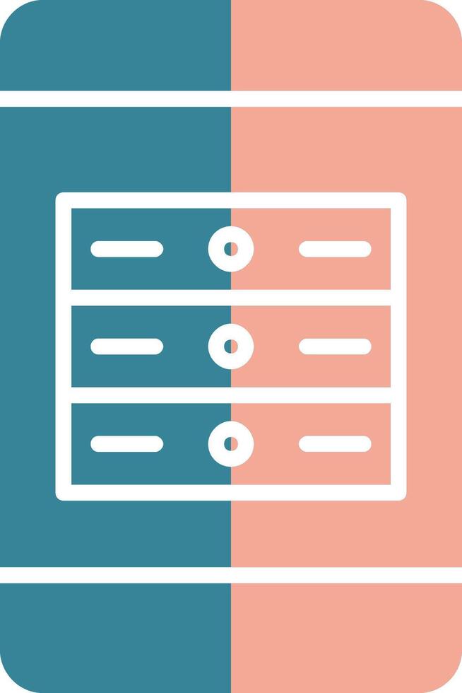 mobile app serveur glyphe deux Couleur icône vecteur