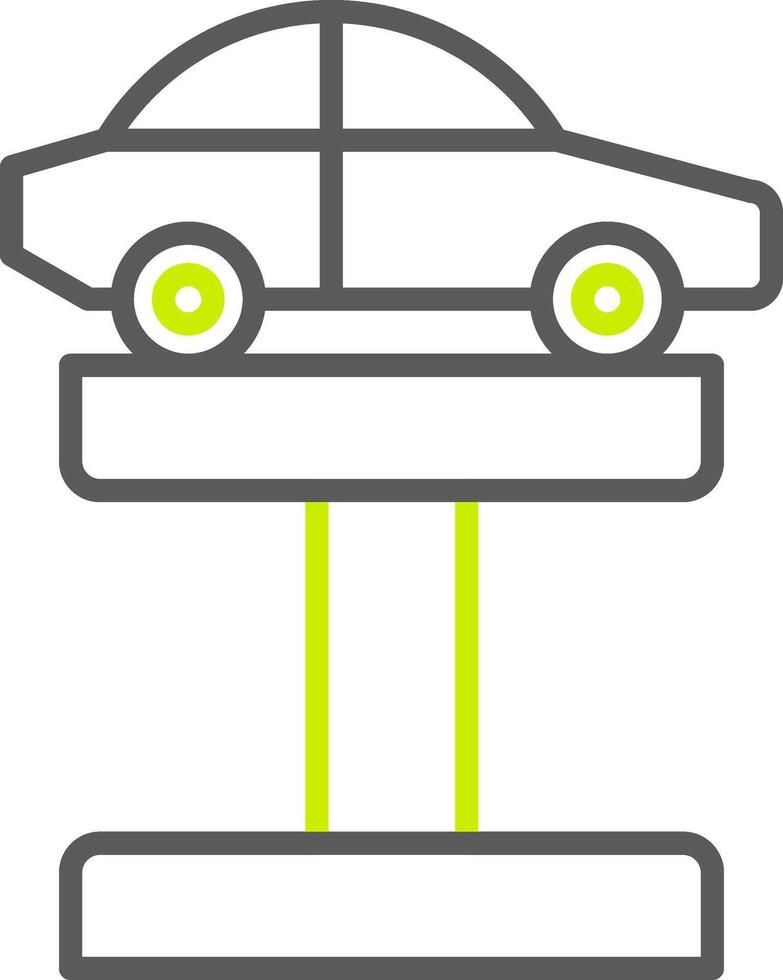 ligne de cric de voiture icône deux couleurs vecteur