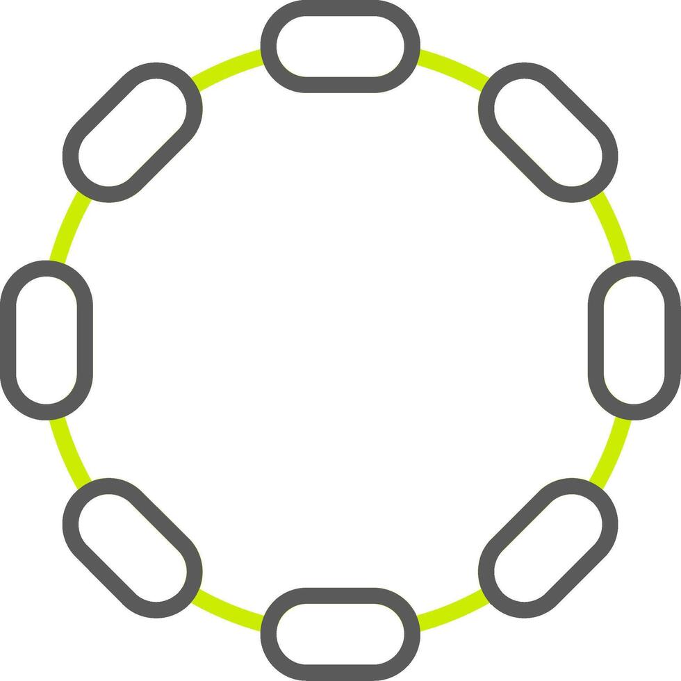 icône de ligne de chaîne à deux couleurs vecteur