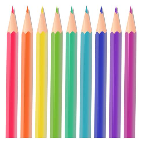 Crayons de couleur vecteur