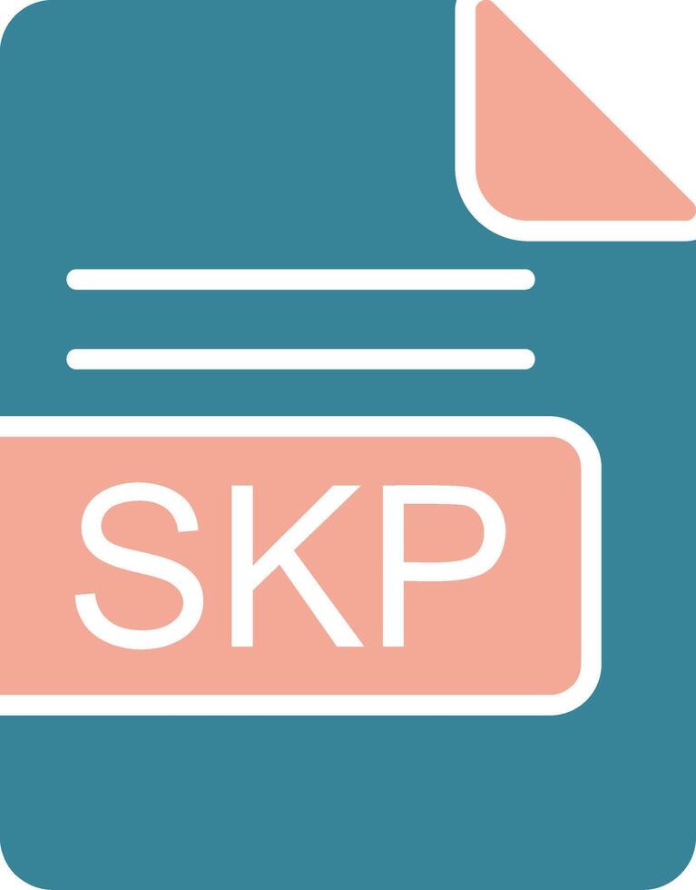 skp fichier format glyphe deux Couleur icône vecteur