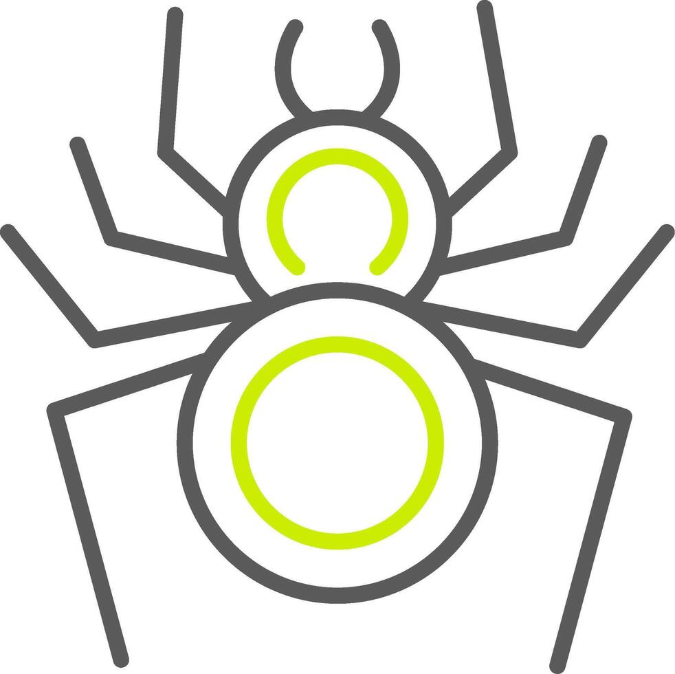 icône de deux couleurs de la ligne d'araignée vecteur