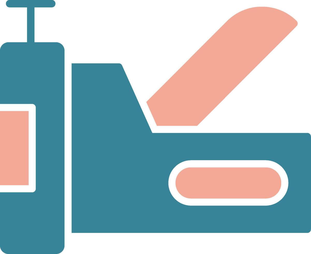 icône de deux couleurs de glyphe d'agrafeuse vecteur