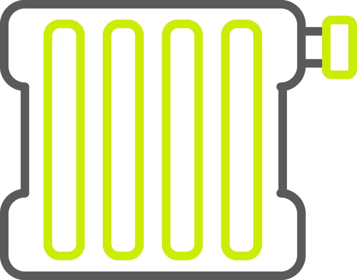ligne de radiateur icône deux couleurs vecteur