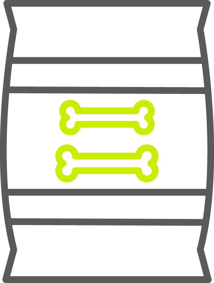 animal de compagnie nourriture ligne deux Couleur icône vecteur