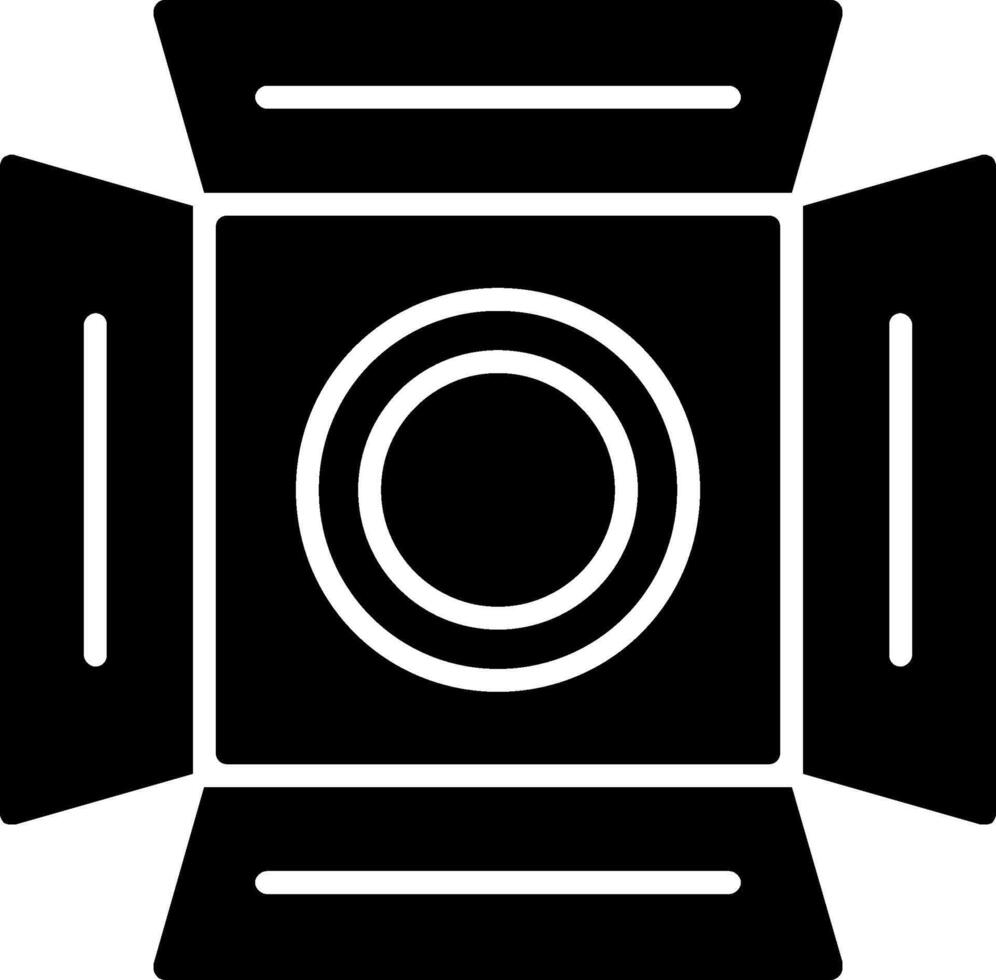 icône de deux couleurs de glyphe de projecteur vecteur