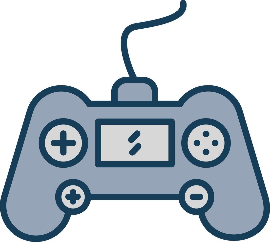 jeu console ligne rempli gris icône vecteur