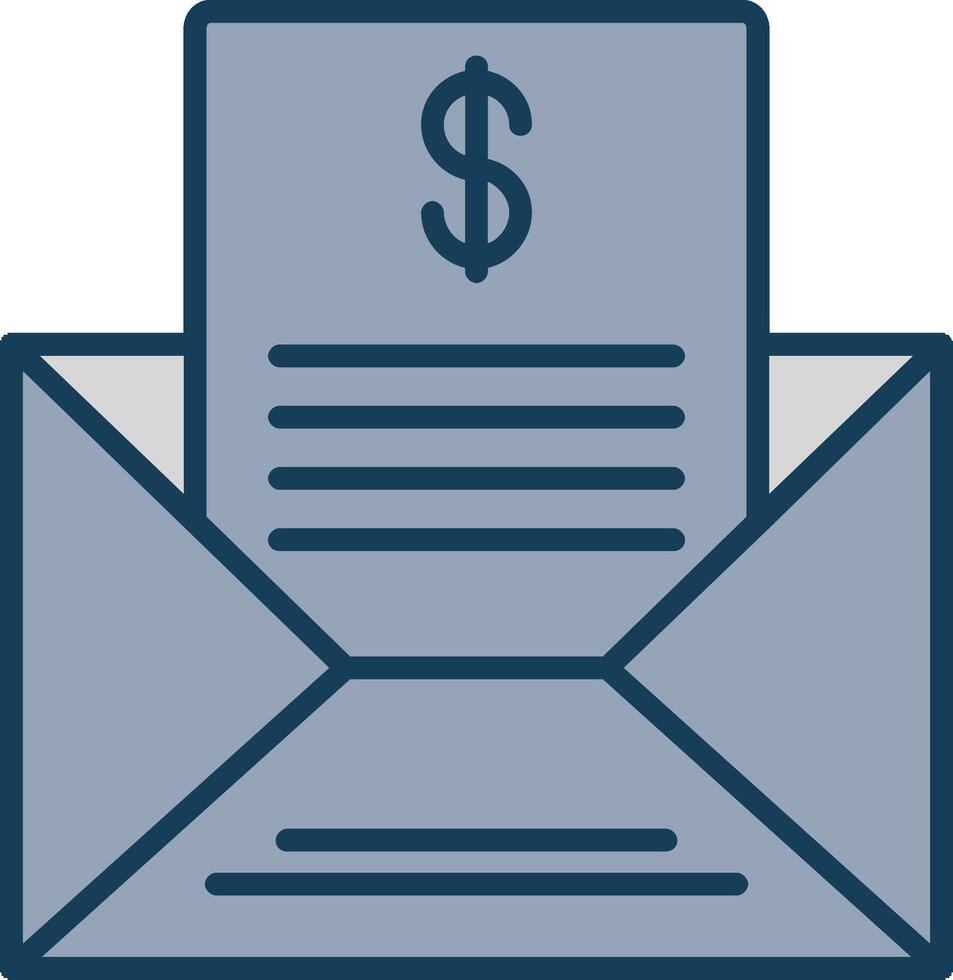 envoi postal listes ligne rempli gris icône vecteur
