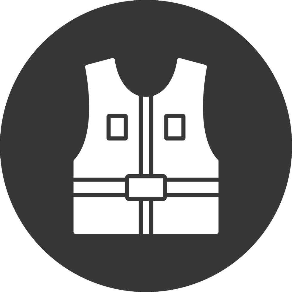 icône inversée de glyphe de veste vecteur