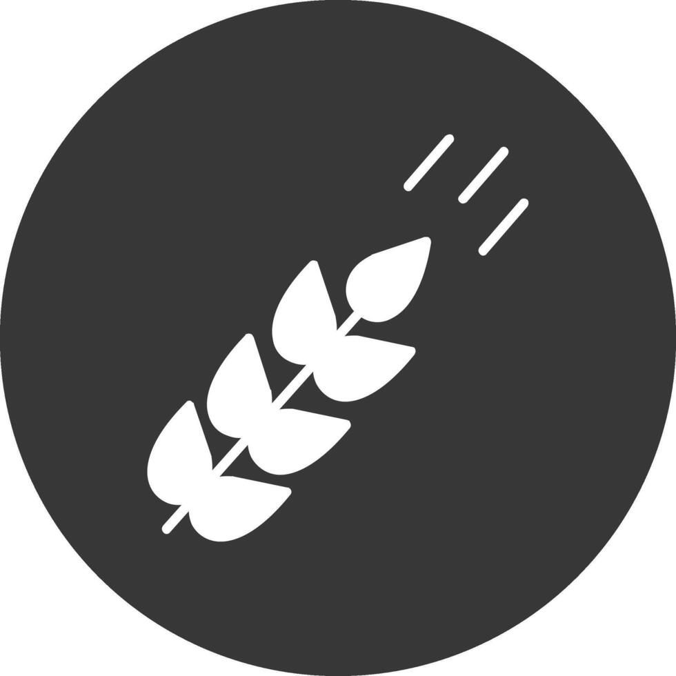 icône inversée de glyphe de blé vecteur
