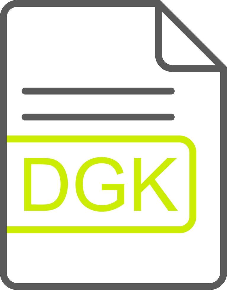 dgk fichier format ligne deux Couleur icône vecteur